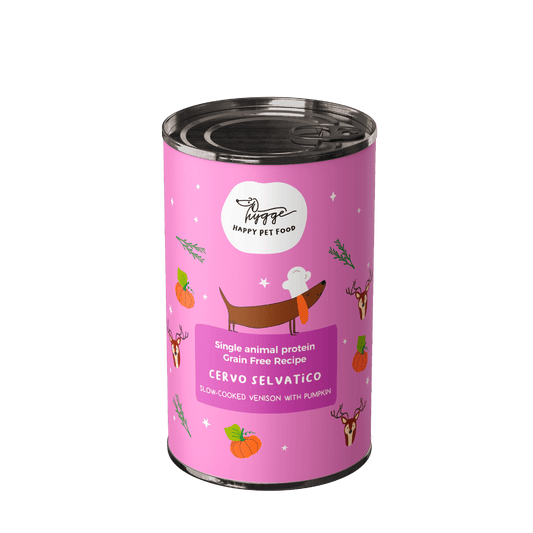 Monoproteico Cervo Selvatico cotto lentamente con Zucca - Cibo Umido Cane - Hygge Pet Food
