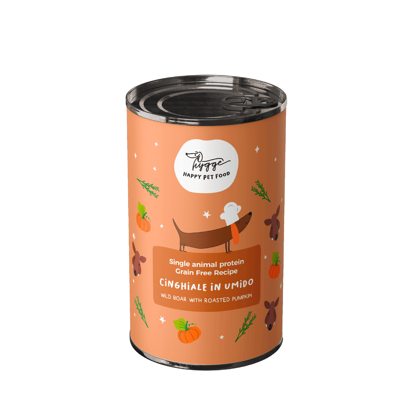 Monoproteico Cinghiale in umido con zucca arrostita - Cibo Umido Cane - Hygge Pet Food