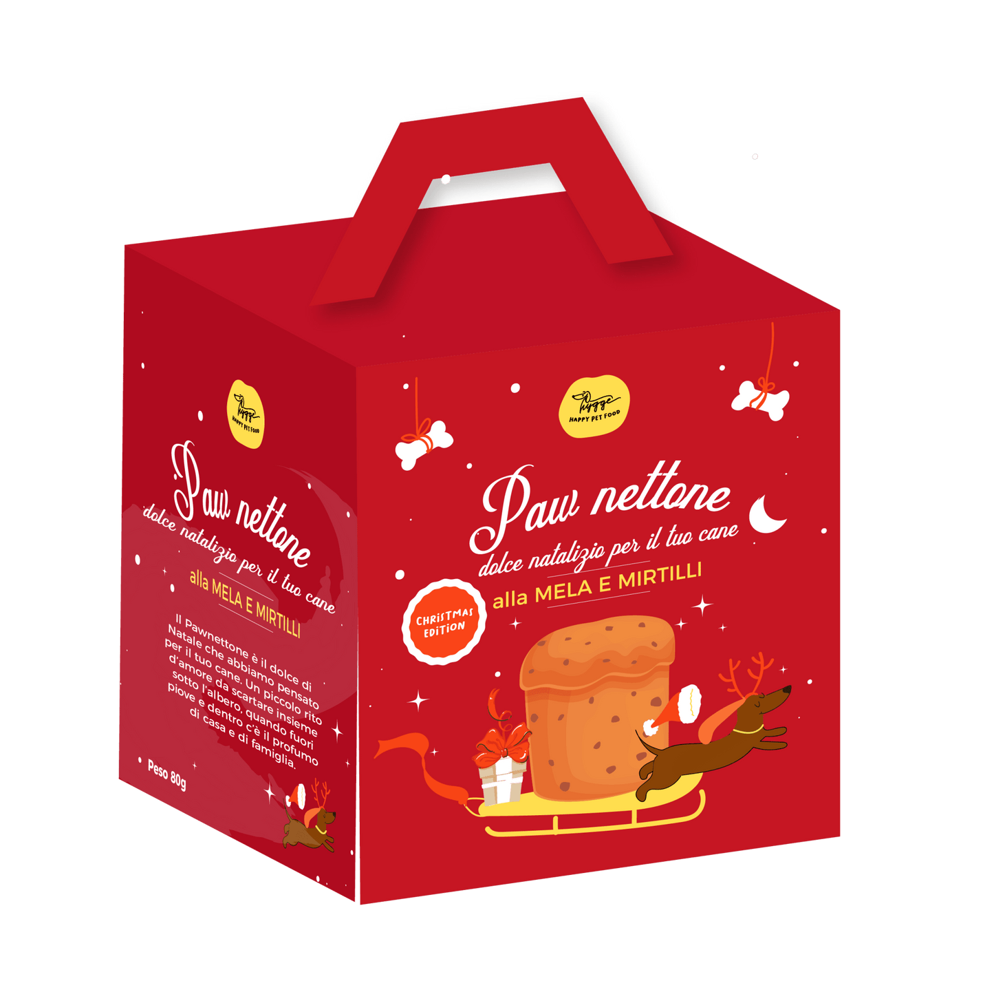 Paw nettone con mela e mirtilli - Snack e Biscotti Cane - Hygge Pet Food
