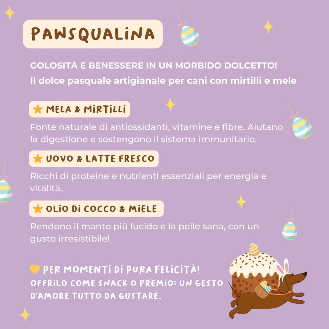 Paw Squalina - Il dolce pasquale per il tuo cane - Snack e Biscotti Cane - Hygge Pet Food