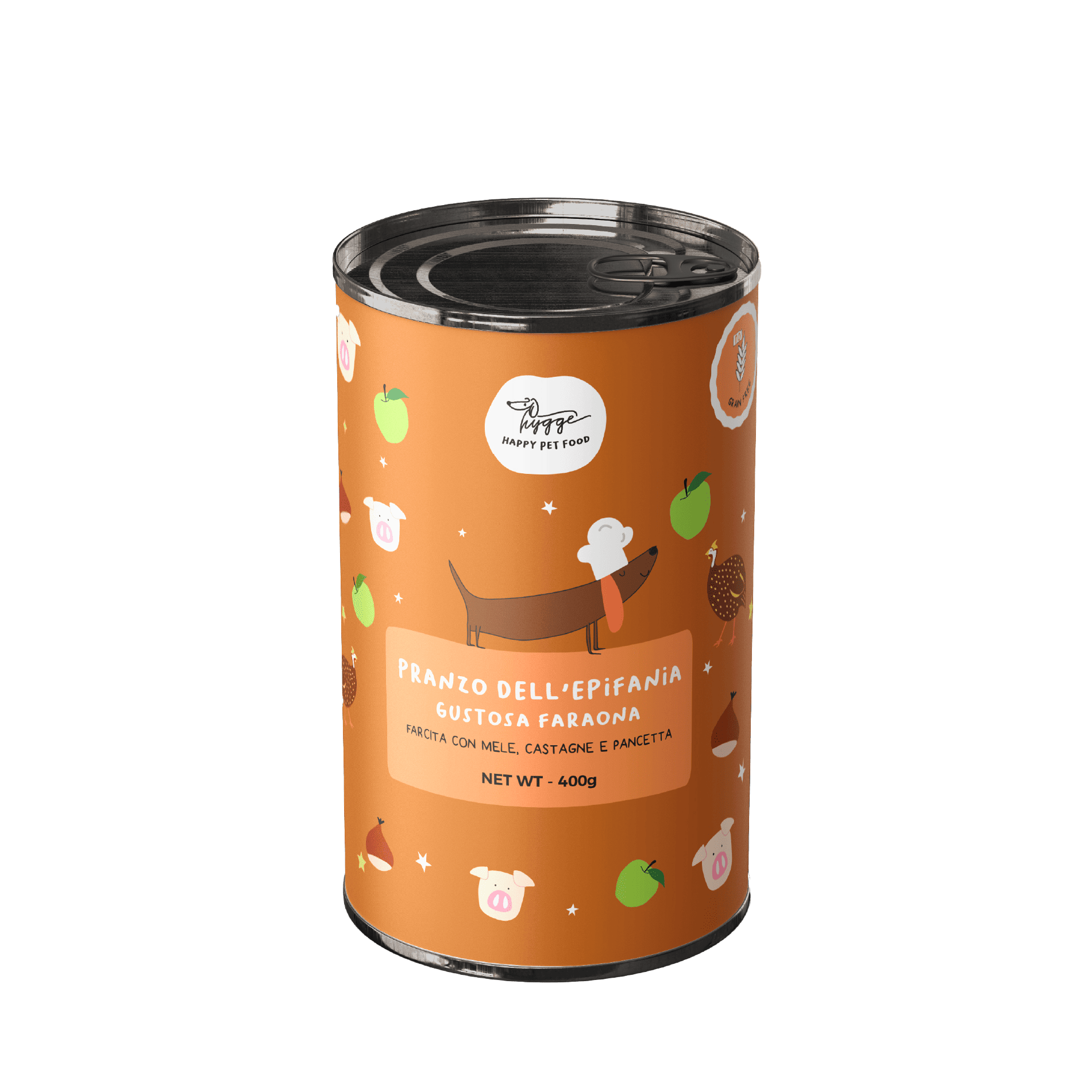 Pranzo dell'Epifania faraona mele castagne e pancetta - Cibo Umido Cane - Hygge Pet Food