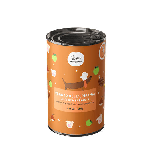 Pranzo dell'Epifania faraona mele castagne e pancetta - Cibo Umido Cane - Hygge Pet Food