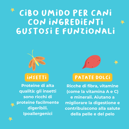 Sensitive Bowl Ricetta a base di proteina di insetto e patate dolci - Cibo Umido Cane - Hygge Pet Food